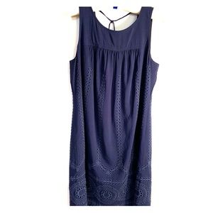 Crown & Ivy Navy Blue Dress S Sleeveless slip over